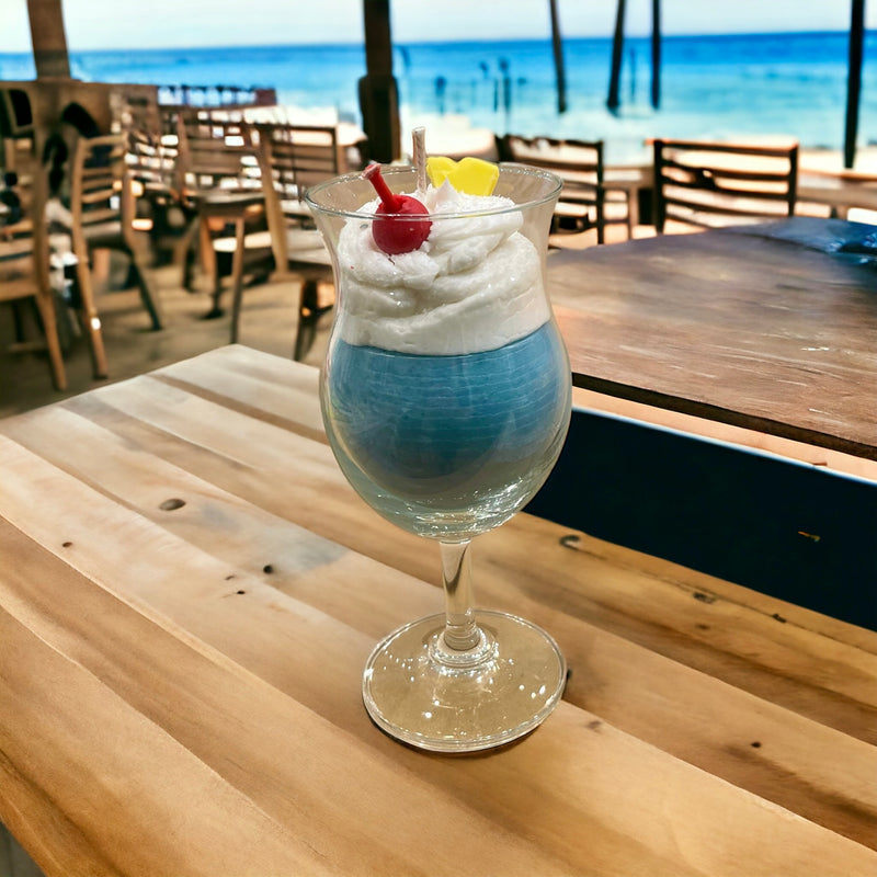 Blue Hawaiian Cocktail Candle