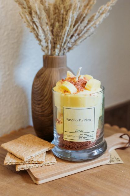 Candle Handmade and Poured Coconut Wax Organic Banana Parfait Dessert –  Pure Scents Candles