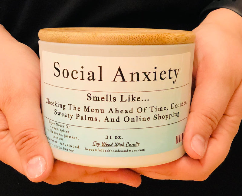 Social Anxiety Wood Wick Candle