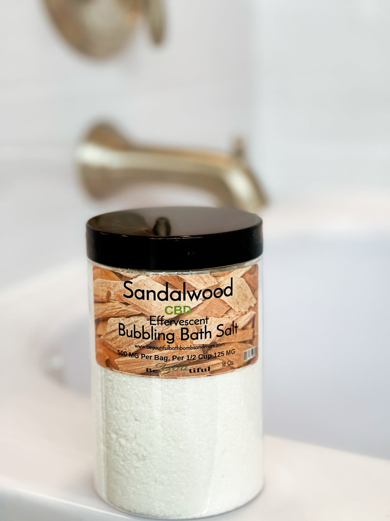 CBD Sandalwood Bubbling Bath Salts