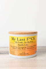 My Last F*CK Wood Wick Candle